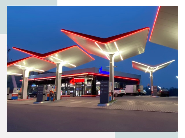 Навесы для АЗС в Железногорске