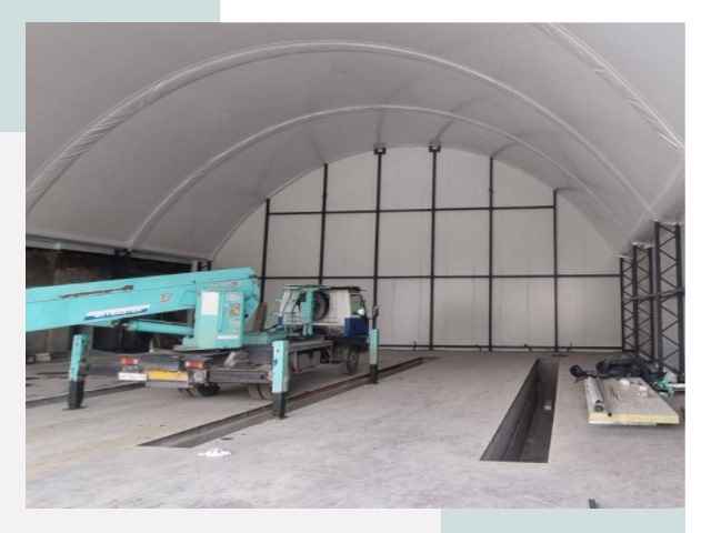 Внутреннее оснащение ангаров в Железногорске