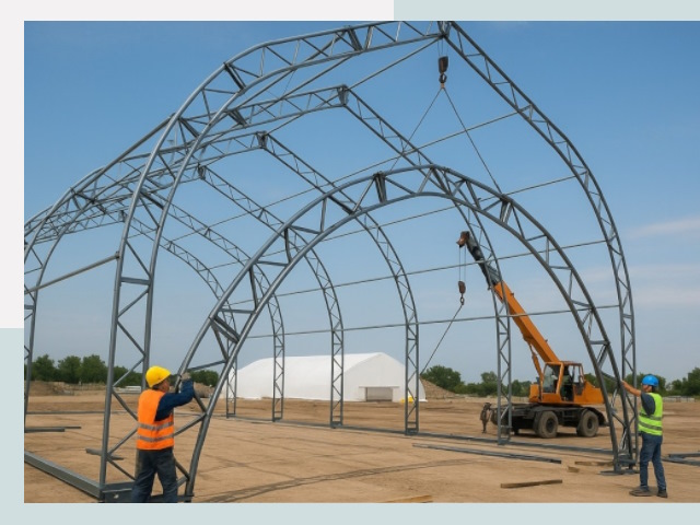 Монтаж ангаров в Железногорске от 620 руб. - Надежно и быстро